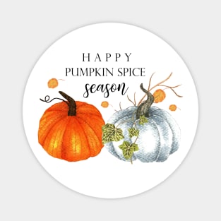 White pumpkin, happy halloween Magnet